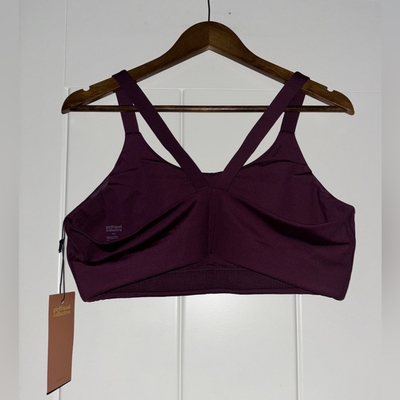Girlfriend Collective Crossback Bra XXL Plum Purple NWT Sustainable Activewear - Picture 2 of 8